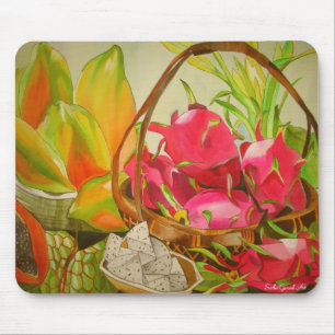 Tropical Fruit watercolor original art painitng Mouse Pad