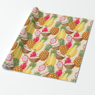 Tropical fruit wrapping paper