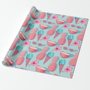 Tropical fruit wrapping paper