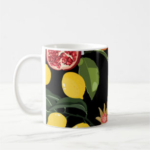 Tropical Fruits: Exotic Seamless Background Coffee Mug