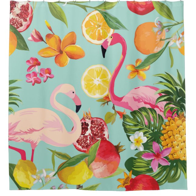 Tropical Fruits Flamingo Vintage Pattern (Front)