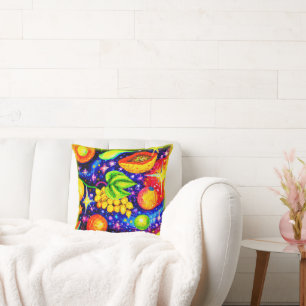 Tropical Fruits in the Sky. Buy Now Throw Pillow