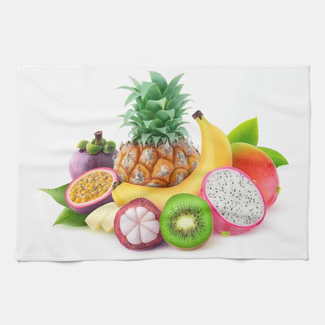 Tropical fruits kitchen towel (Horizontal)