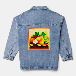 Tropical Fruits Painting. Buy Now Denim Jacket