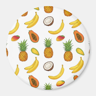 Tropical Fruits Pattern Magnet