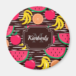 Tropical Fruits Pattern Magnet