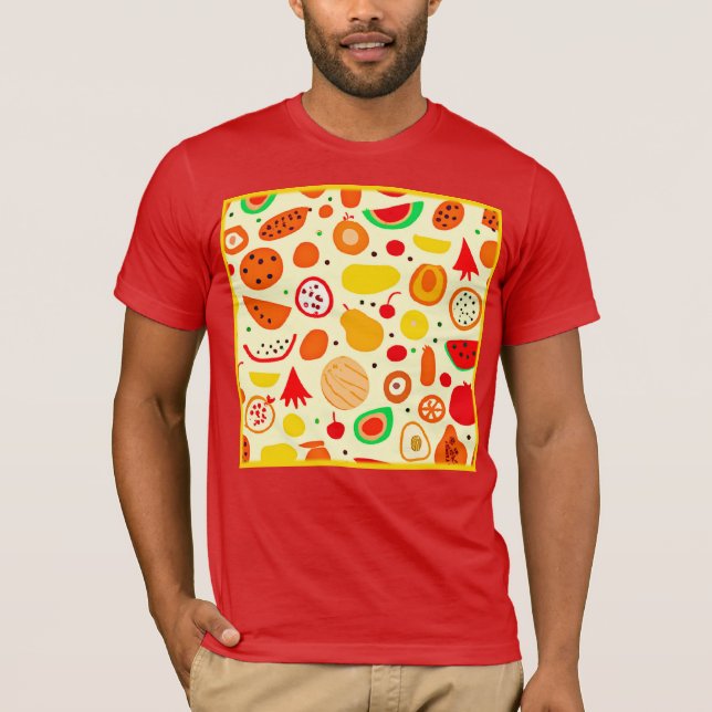 Tropical Fruits Pattern T-Shirt (Front)