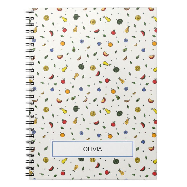 Tropical Fruits Personalized Notebook (Front)