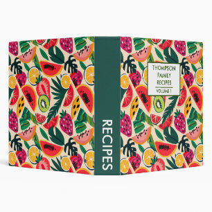 Tropical fruits Personalized Recipe Binder