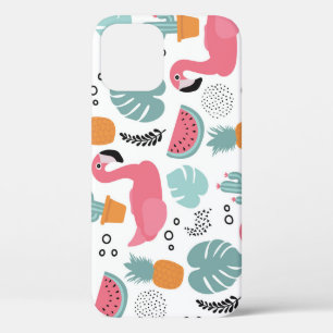 Tropical fruits: repeating pattern. iPhone 12 case