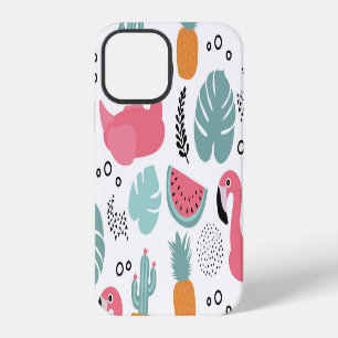 Tropical fruits: repeating pattern. iPhone 12 case
