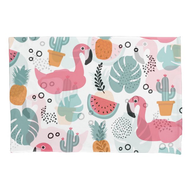 Tropical fruits: repeating pattern. pillowcase (Front)
