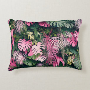 Tropical Full Background Trees Accent Pillow