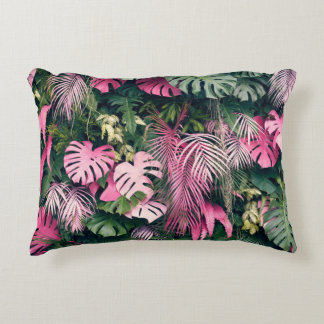 Tropical Full Background Trees Accent Pillow