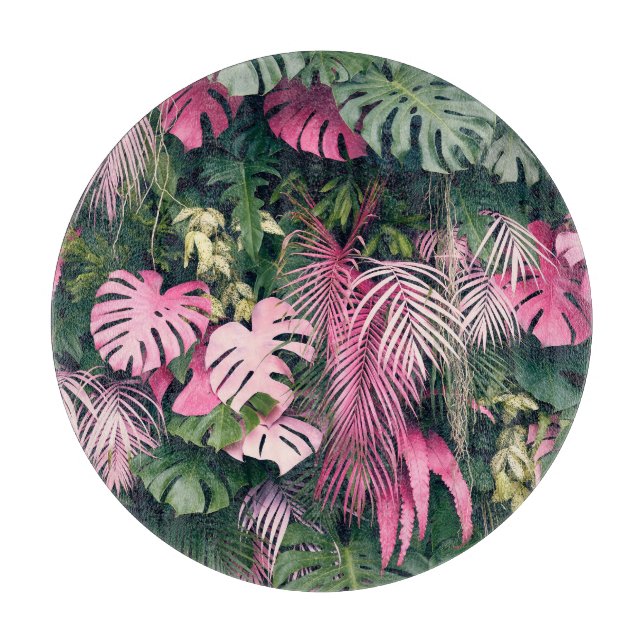 Tropical Full Background Trees Cutting Board (Front)