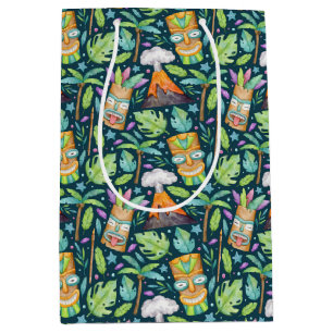 Tropical Fun Jungle Tiki Volcano Medium Gift Bag