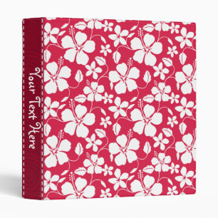 Tropical Fuschia Floral Pattern Binder