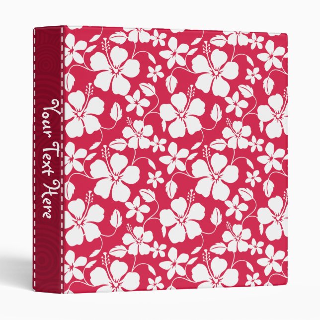 Tropical Fuschia Floral Pattern Binder (Front/Spine)