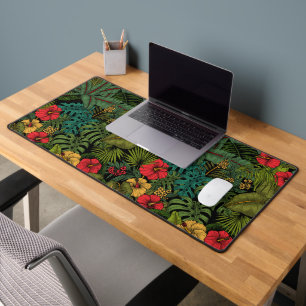 Tropical garden desk mat
