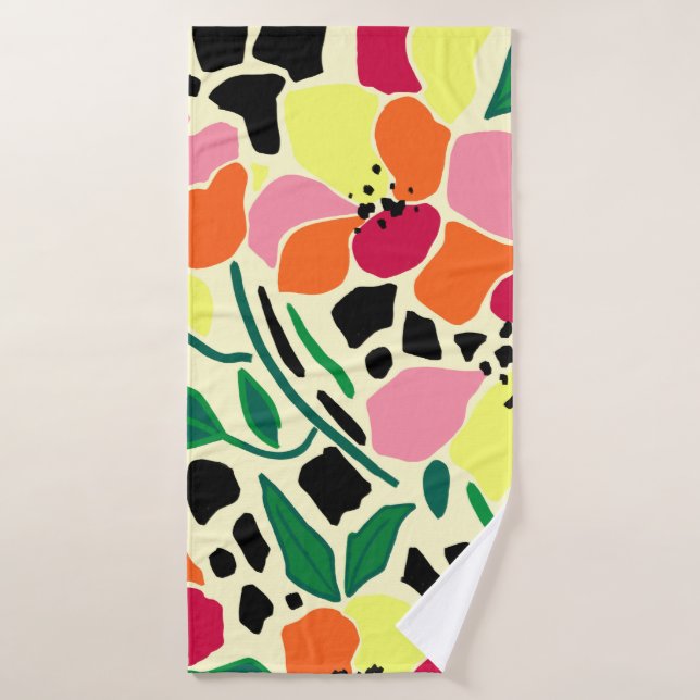 Tropical Garden Dots Bath Towel Set (Bath Towel)