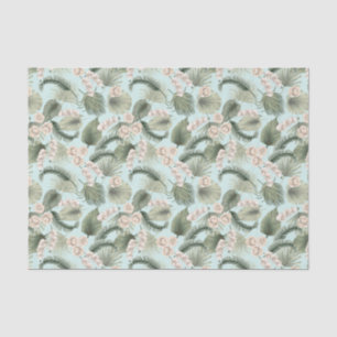 Tropical Garden Floral Orchid & Palm Pattern Tissue Paper