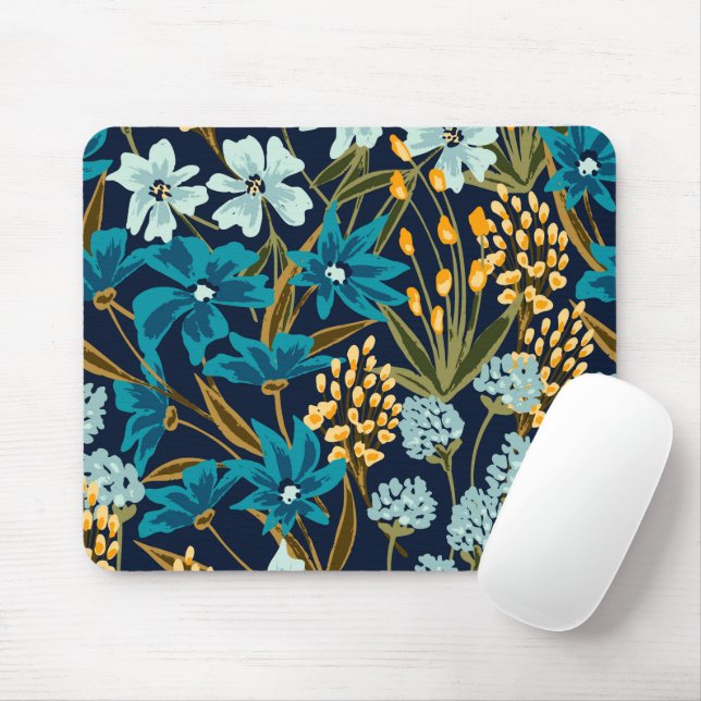 Tropical Garden Flowers Mouse Pad (With Mouse)