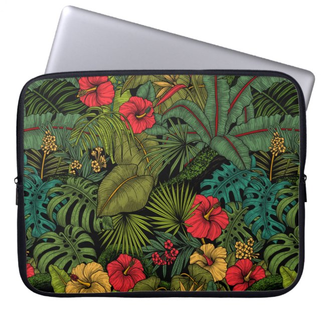 Tropical garden laptop sleeve (Front)