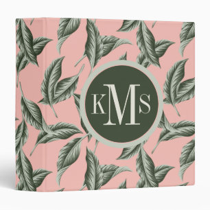 Tropical Garden Leaves Pattern Binder