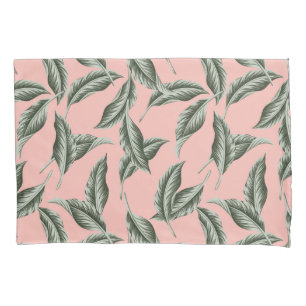 Tropical Garden Leaves Pattern Pillowcase