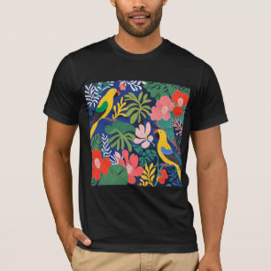 Tropical Garden Modern Expressionism Artwork T-Shirt