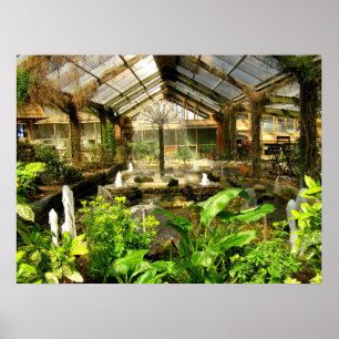 Tropical garden under glass poster