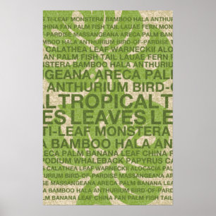 Tropical Garden Wall Hanging Poster