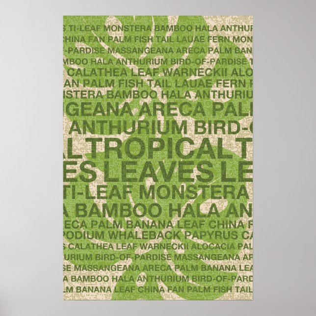 Tropical Garden Wall Hanging Poster (Front)