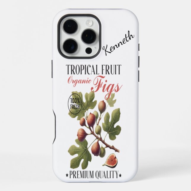 Tropical garden's fresh organic figs iPhone case (Back)