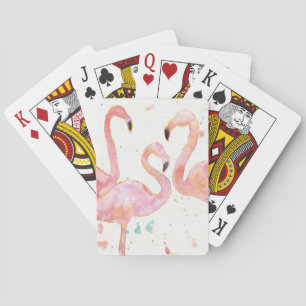 Tropical   Gathering of Flamingos Playing Cards