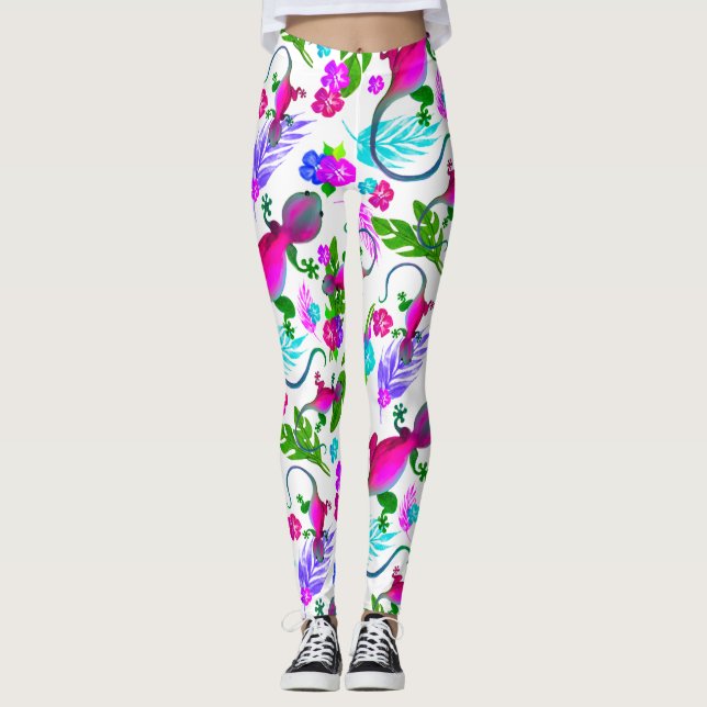 Tropical Gecko Leggings (Front)