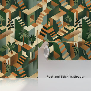 Tropical Geometric Escapes Wallpaper