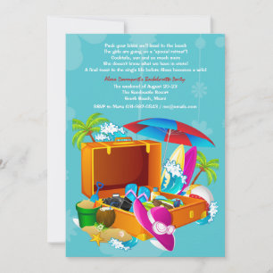 Tropical Get-Away Bachelorette Party Invitation