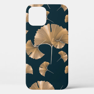 Tropical ginko palm leaves, Hawaiian pattern. iPhone 12 Case
