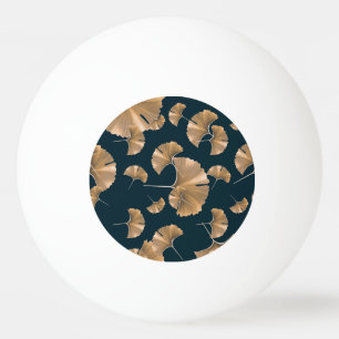 Tropical ginko palm leaves, Hawaiian pattern. Ping Pong Ball