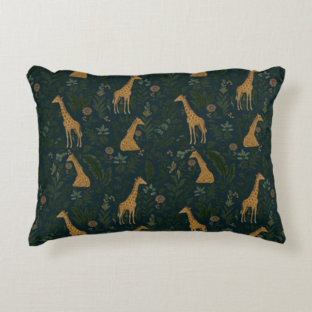 Tropical Giraffe Hangout Accent Pillow (Front)