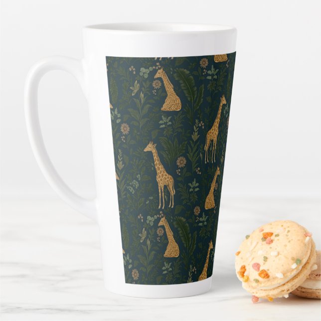 Tropical Giraffe Hangout Latte Mug (In Situ)