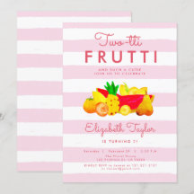 Tropical Girl 2nd Birthday Two Pink Twotti Frutti