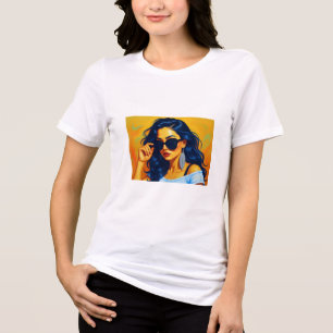 Tropical Girl T-Shirt Tri-Blend Shirt