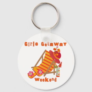 Tropical Girls Getaway Weekend Keychain