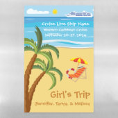Tropical Girl's Trip Cruise Door Decoration Magnetic Dry Erase Sheet (Vertical)