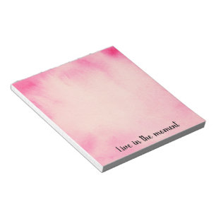 Tropical Girly Pink Peach Watercolor Notepad