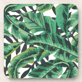 Tropical Glam Banana Leaf Pattern Coaster