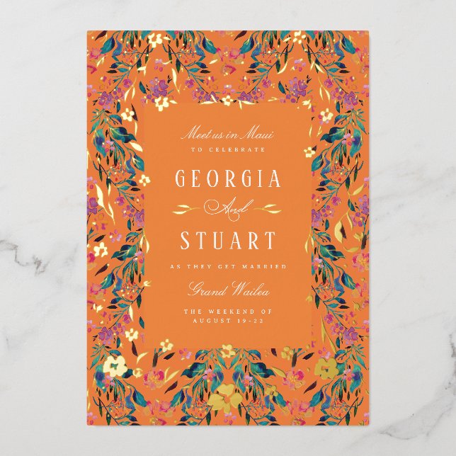 Tropical Glam Orange Gold (Front)