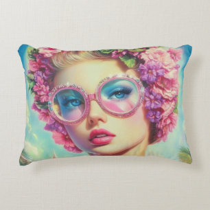 Tropical Glamour Queen Accent Pillow